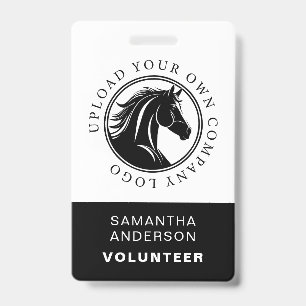 Crachá Logotipo Equestre Equestre Voluntariado Empregado 