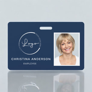 Crachá Logotipo Foto Nome Funcionário Personalizado Traba
