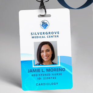 Crachá Logotipo Médico Assistência Médica Moderna Foto Aq