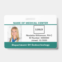 Logotipo Médico Funcionário Personalizado Identifi