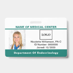 Crachá Logotipo Médico Identificação Personalizada do 