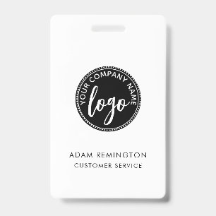 Crachá Logotipo Moderno de ID Empresarial Funcionário Per