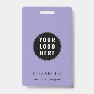 Crachá Logotipo Moderno de Negócios Minimalista Funcionár