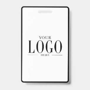 Crachá Logotipo Moderno Preto Branco para Salão de Fotos
