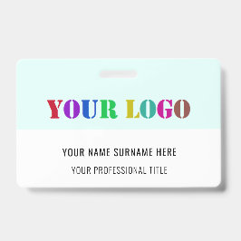 Crachá Logotipo, nome e título personalizados moderno -