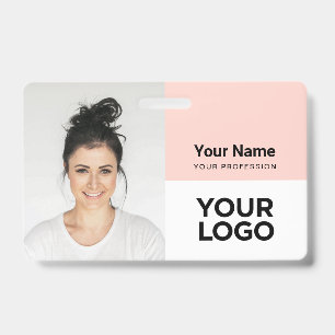 Crachá Logotipo Nome Foto Personalizado para Funcionários