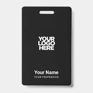 Crachá Logotipo Nome Título Código de Barras Personalizad
