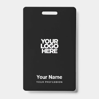 Crachá Logotipo Nome Título Código de Barras Personalizad