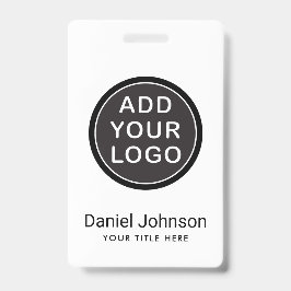 Crachá Logotipo ou foto personalizada nome do funcionário