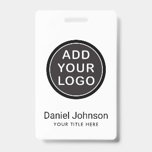 Crachá Logotipo ou foto personalizada nome do funcionário