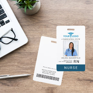 Crachá Logotipo para empresas de assistência médica e ID