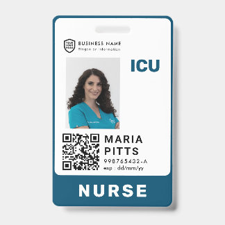 Crachá Logotipo para ID de empresa QR | Serviço Médico Ho