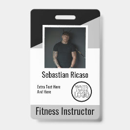 Crachá Logotipo personalizado Cinza personalizada preto b