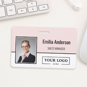 Crachá Logotipo Personalizado da Empresa Código de Barras