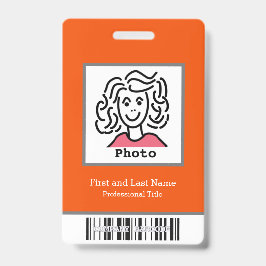 Crachá Logotipo Personalizado da Empresa Código de Barras