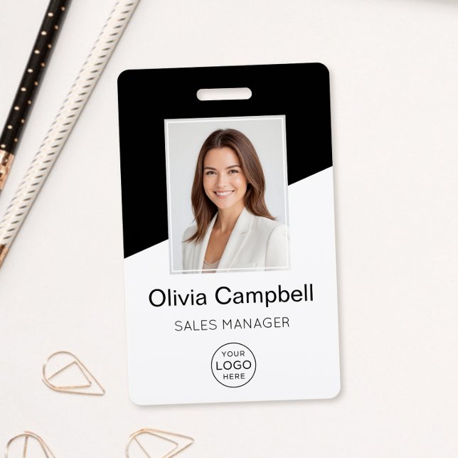 Crachá Logotipo Personalizado da Empresa Foto do Funcioná (Criador carregado)