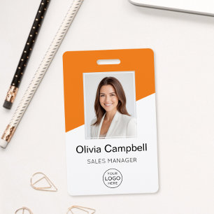 Crachá Logotipo Personalizado da Empresa Foto do Funcioná