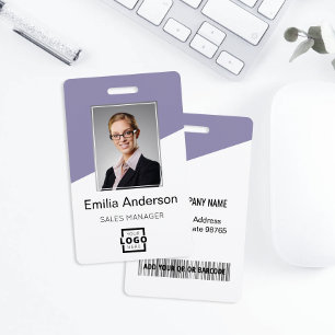 Crachá Logotipo Personalizado da Empresa Foto do Funcioná