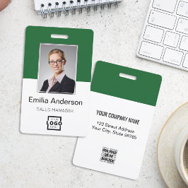 Crachá Logotipo personalizado da empresa Foto do funcioná