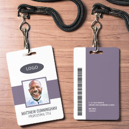 Crachá Logotipo Personalizado de Cor Moderna Nome do Func