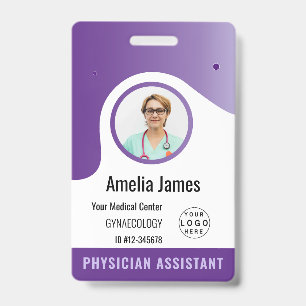 Crachá Logotipo Personalizado de Funcionário de Hospital