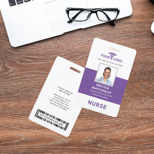 Crachá Logotipo Personalizado de Funcionário de Hospital