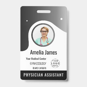 Crachá Logotipo Personalizado de Funcionário de Hospital