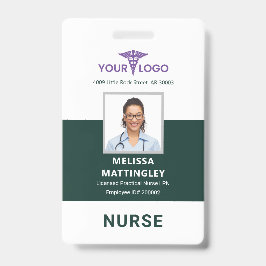 Crachá Logotipo Personalizado de ID de Funcionários para