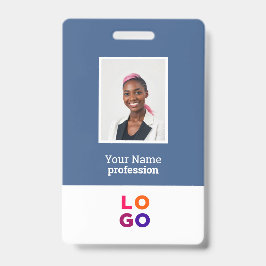 Crachá Logotipo Personalizado do Funcionário, Foto, Códig