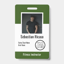 Crachá Logotipo Personalizado Empresa Personalizada Verde