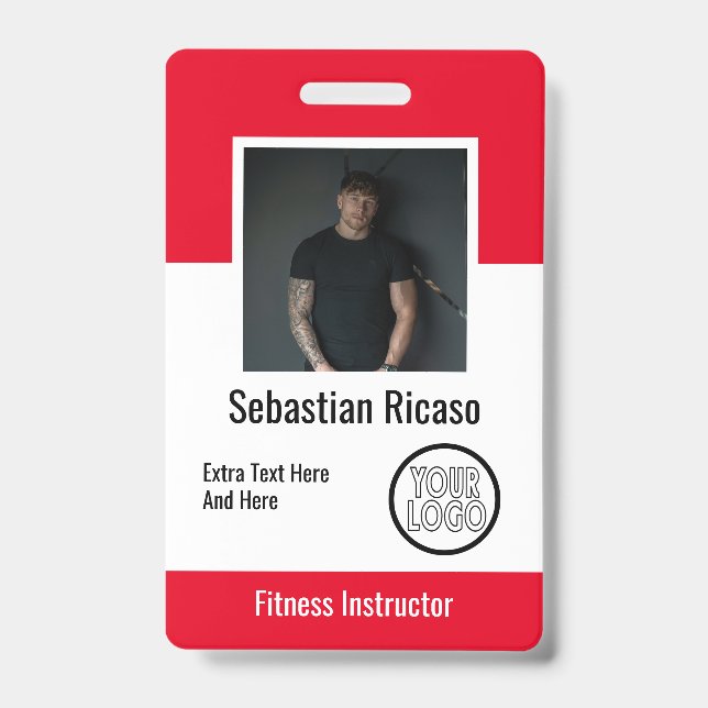 Crachá Logotipo Personalizado Empresa Placa Personalizada (Frente)