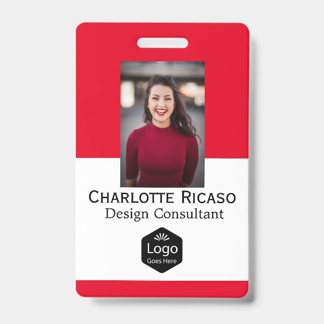 Crachá Logotipo Personalizado Empresa Placa Personalizada (Frente)