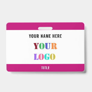 Crachá Logotipo Personalizado Foto Nome Título Distintivo