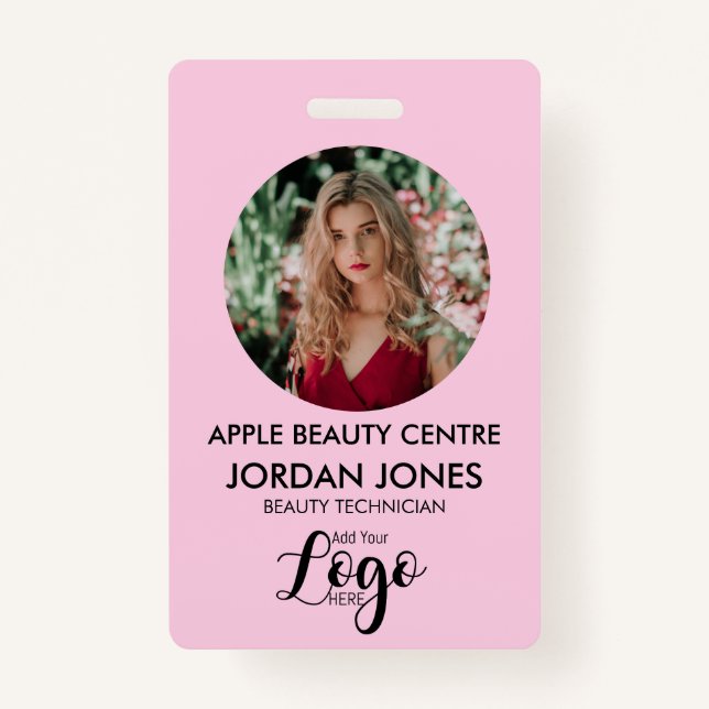 Crachá logotipo personalizado funcionarios de negócios ID (Frente)