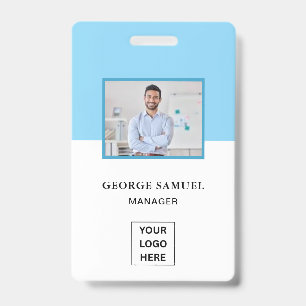 Crachá Logotipo Personalizado Minimalista Simples & Promo