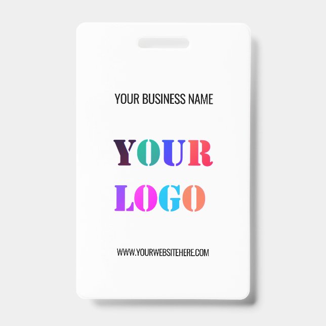 Crachá Logotipo Personalizado Nome da Empresa Texto Disti (Frente)