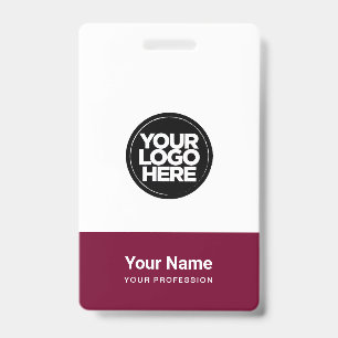 Crachá Logotipo Personalizado Nome da Empresa Título Códi