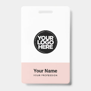 Crachá Logotipo Personalizado Nome da Empresa Título Códi