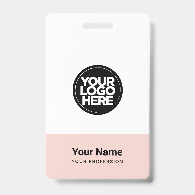 Crachá Logotipo Personalizado Nome da Empresa Título Códi (Frente)