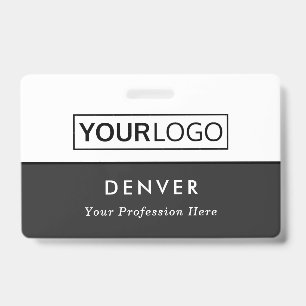 Crachá logotipo personalizado nome do funcionário título 