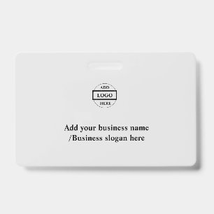 Crachá Logotipo personalizado simples e elegante aqui cra