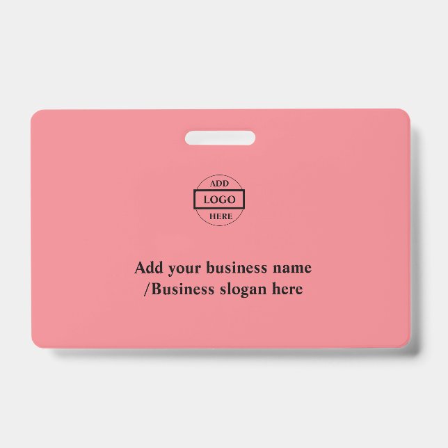 Crachá Logotipo personalizado simples e elegante aqui cra (Front)