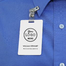 Crachá Logotipo profissional Empresa Funcionarios do func