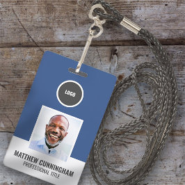 Crachá Logotipo Redondo de Cor Moderna Nome do Funcionári