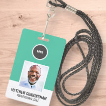 Logotipo Redondo Moderno em Cor com Nome do Funcio