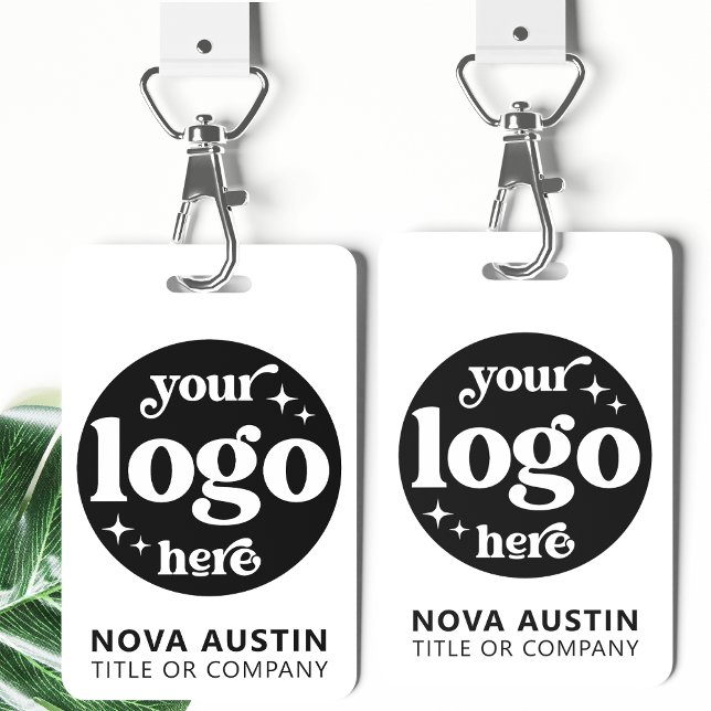 Crachá Logotipo Simples de Empresa Profissional Identific (Criador carregado)