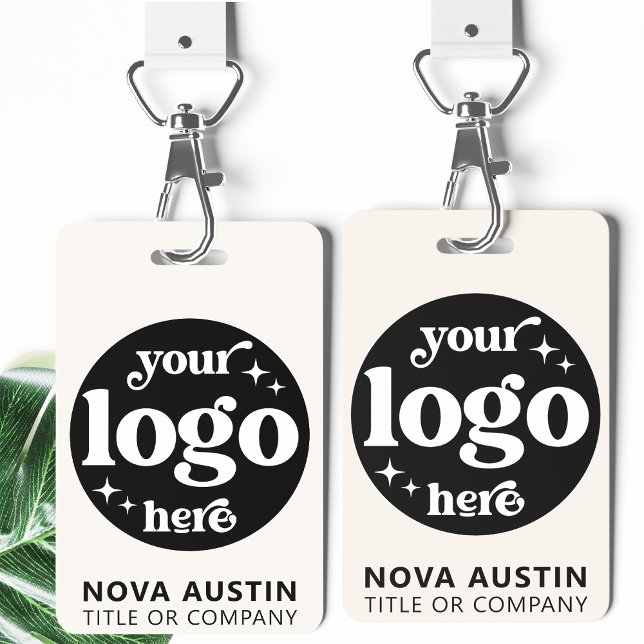 Crachá Logotipo Simples de Empresa Profissional Identific (Criador carregado)