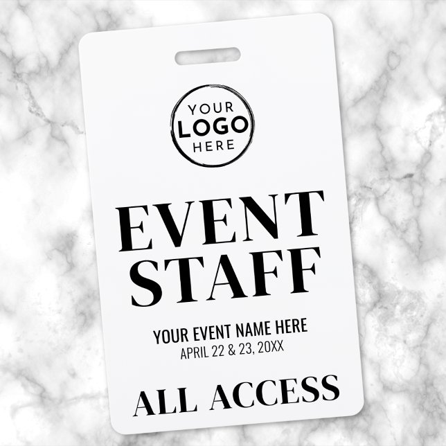 Crachá Logotipo todo Funcionarios de evento de acesso (Logo All Access Event Staff Badge)