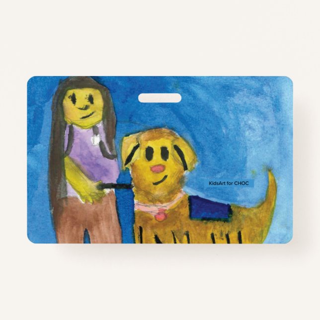 Crachá Lois the Therapy Dog - Kids Art for CHOC (Frente)