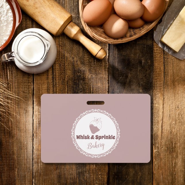 Crachá Loja de padaria fofa personalizada Chakes Chocolat (Criador carregado)